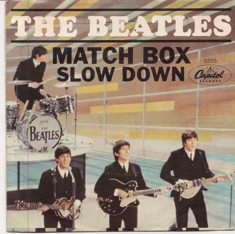 BEATLEmania! 7" Picture Sleeve,MATCH BOX,Slow Down,John Lennon,Paul McCartney,George Harrison,Ringo Starr,British Invasion