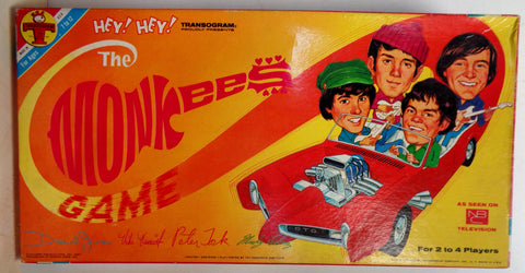 MONKEES, 1967,Beautiful Transogram Board Game,Sixties Toy,Bubble-Gum Music,Teeny Bopper,Micky Dolenz,Michael Nesmith,Davy Jones,Peter Tork