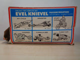 Vintage 1976 Ideal Toys, EVEL KNIEVEL, King of the Stuntmen,4 1/2 Inch Die Cast, Sky Cycle X-2, Snake River Canyon,Pop Biker Collectible