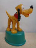 Vintage 70s, PLUTO, Walt Disney Productions, WDP, Push Up,Dancing Thumb Puppet, Plastic Toy,Gabriel,Hong Kong