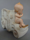KEWPIE Doll, Vintage,Carriage Planter,KW2324B,Lefton,China,Hand Painted,bisque,Figurine,