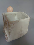 KEWPIE Doll, Vintage,Carriage Planter,KW2324B,Lefton,China,Hand Painted,bisque,Figurine,