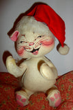 Vintage 70's ANNALEE 12" White Christmas Squirrel
