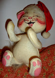 Vintage 70's ANNALEE 12" White Christmas Squirrel