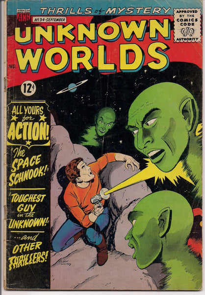 American Comics Group A C G UNKOWN WORLDS #34 1964  Chic Stone  HERBIE the Fat Fury