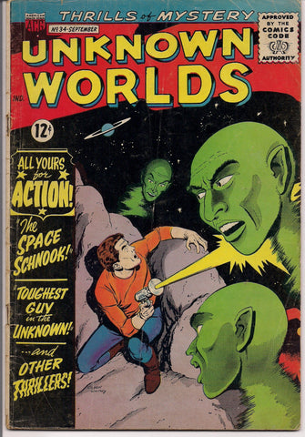 American Comics Group A C G UNKOWN WORLDS #34 1964  Chic Stone  HERBIE the Fat Fury