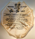 MINT 1966 British Invasion "Go Go" plastic MOD discothèque motor cycle styled hat Like New