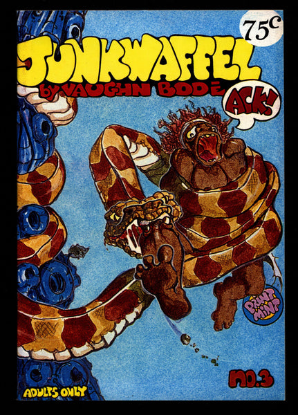 JUNKWAFFEL #3 2nd Vaughn Bodē BODE Print Mint Mature ADULT Dope Drugs Sex Psychedelic Hippy Underground Comic