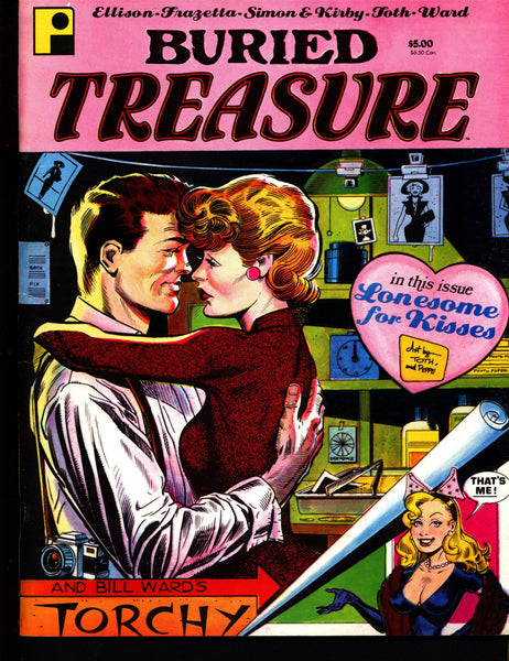 BURIED TREASURE #2 "Desire" Harlan Ellison FRAZETTA Simon & Kirby Alex Toth Bill Ward PinUp Queen Torchy Science Fiction Cartoon Fantasy Art