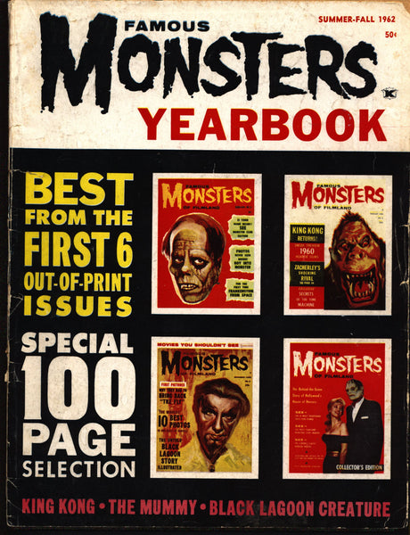 famous monsters of filmland #1 SIGNED FAMOUS MONSTERS of Filmland 1962 #1 Yearbook Inscribed Autographed by Forrest J Ackerman Rare Scarce Horror Movie Warren Publications