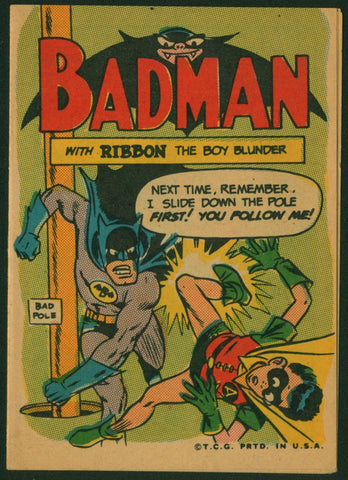 WALLY WOOD, Krazy Little Comics, RARE 1967 Topps, Badman with Ribbon the Boy Wonder, Roy Thomas, Batman Parody, Limited Distribution Regional