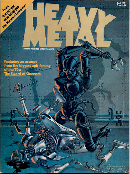 HEAVY METAL #1 1977 Adult Fantasy Illustration Jean Mœbius Giraud Philippe Druillet Vaughn Bodé Richard Corben Jean-Michel Nicollet