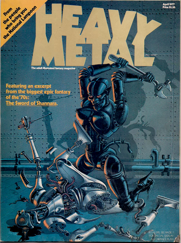 HEAVY METAL #1 1977 Adult Fantasy Illustration Jean Mœbius Giraud Philippe Druillet Vaughn Bodé Richard Corben Jean-Michel Nicollet