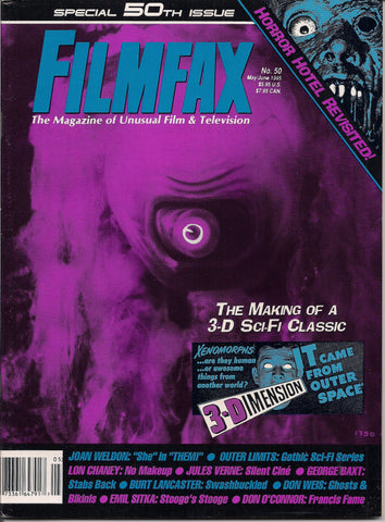 FILMFAX 50,3D Science Fiction movie,Ray Bradbury,It Came from Outer Space,Gerd Oswald, The Outer Limits,Jules Verne silent films,Lon Chaney