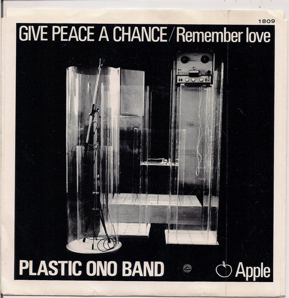 BEATLEmania! 7" APPLE Single 1809 Picture Sleeve,Give Peace A Chance, Remember Love, Plastic Ono Band,John Lennon, Yoko Ono, Eric Clapton