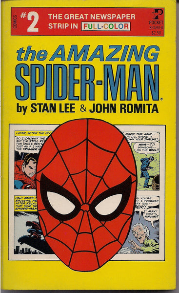 Amazing SPIDER-MAN 2,1980,Stan Lee,John Romita,Marvel Comics,Full Color,Newspaper Comic Strips,Pocket Books, Kingpin,Rattler,Mary Jane Watson, Peter Parker