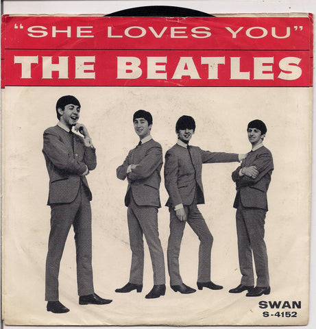 BEATLEmania! 7" Picture Sleeve Beatles,She Loves You-I'll Get You B,John Lennon,Paul McCartney,George Harrison,Ringo Starr,British Invasion