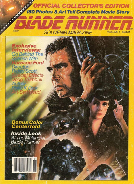 Philip K Dick, BLADE RUNNER,Official Collector's Edition Souvenir Magazine, 1983, Harrison Ford,Ridley Scott, Syd Mead