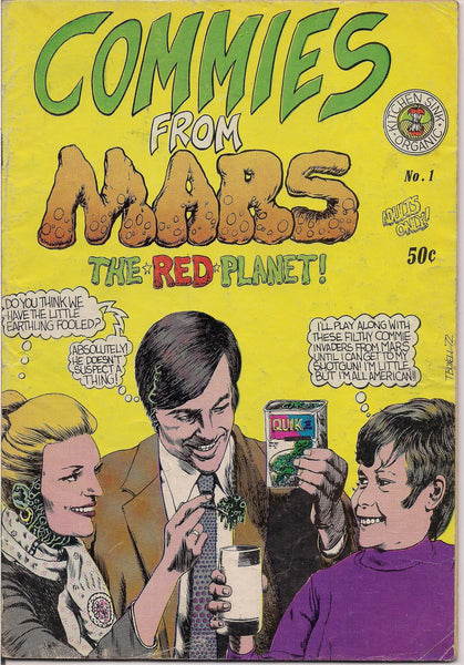 COMMIES from MARS 1, Peter Poplaski,Steve Stiles,Howard Cruse Barefootz,Hitler funnies,MATURE,Psychedelic Hippy Underground Comics