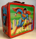 DC Comics, SUPERMAN The Motion Picture,Vintage Metal Aladdin Lunchbox,1978,Margot Kidder,Christopher Reeve,Marlon Brando,Krypton