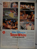 Walt Disney's SNOW WHITE and the SEVEN DWARFS, 1975 Vintage Poster book magazine