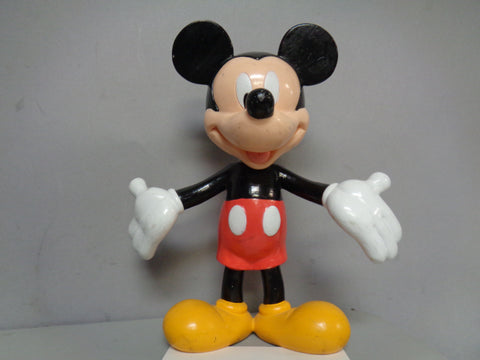 Vintage Walt Disney's MICKEY MOUSE, Vintage Bobble Head Bank Figure, Applause, Walt Disney Productions,, Cartoon Character Child's Toy