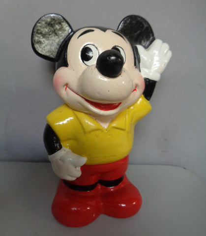 Vintage Walt Disney Pie_Eye MICKEY MOUSE, Vintage Painted Ceramic Bank Figure, Walt Disney Productions,Made in Japan, Animated Movie, Cartoon Character Child's Toy