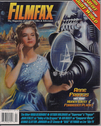 FILMFAX #78, Anne Francis,Robby the Robot,Forbidden Planet,Max & Dave Fleischer Brothers Cartoons Studios,Boris Karloff,SF,Sci-Fi,Science Fiction