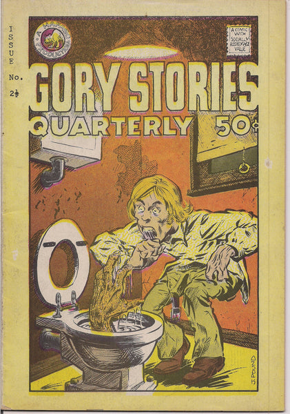 GORY STORIES,#2 1/2, R Crumb,John Pound,Scott Shaw,Wally Wood EC Comics parody,Fantasy Toilet Horror Psychedelic Underground Anthology Comic