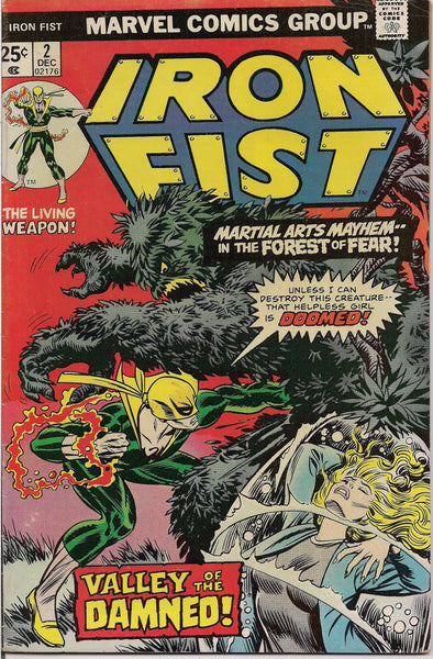 IRON FIST 2, 1975, Bronze Age, Marvel Comics,Chris Claremont,John Byrne,Martial Arts,Danny Rand,Defenders,K’un-Lun,Marvel Cinematic Universe