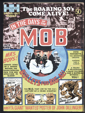 JACK KIRBY, In The Days of the Mob #1,1971,Al Capone, Pretty Boy Floyd,Ma Barker,Sergio Aragones,DC Comics,Hampshire Dist Ltd