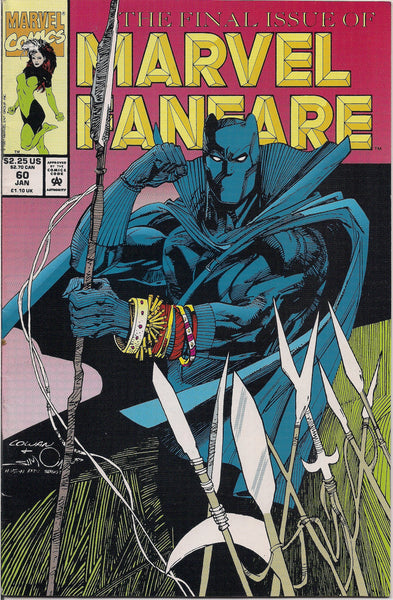 Marvel Comics,Last MARVEL FANFARE 60,Dec 1991,Walt Simonson,T’Challa Black Panther,X-MEN,Rogue,Mystique,Daredevil,Marvel Cinematic Universe