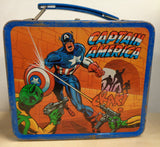 Marvel Comics, SUPER-HEROES,Vintage Metal Aladdin Lunchbox,1980,Jack Kirby, Steve Ditko, Characters, Captain America,Spider-man,Hulk,Avengers