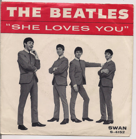 BEATLEmania! 7" Picture Sleeve Beatles,She Loves You-I'll Get You,John Lennon,Paul McCartney,George Harrison,Ringo Starr,British Invasion