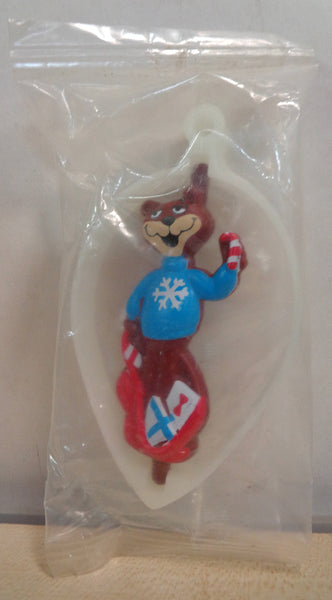 Super Sugar Crisp, SUGAR BEAR, Cereal Premium, Vintage 1995  Plastic Spinner Christmas Holiday Ornament, Sealed in Original Bag