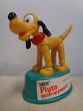 Vintage 70s, PLUTO, Walt Disney Productions, WDP, Push Up,Dancing Thumb Puppet, Plastic Toy,Gabriel,Hong Kong