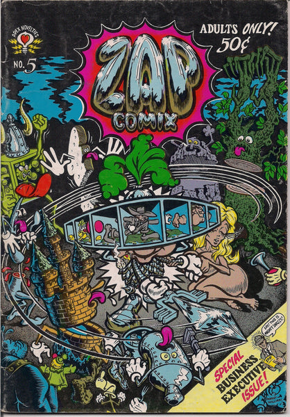 ZAP Comix #5 1st Robert CRUMB,(C) Moscoso,Robt Williams,Gilbert Shelton, Freak Bros,Wonder Warthog, Apex Novelty ADULT Dope Drugs Sex Psychedelic Underground