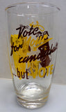 VOTE! Debate,GOP,Republican,Democrat,DNC,Yellow,Brown,Politics,Drinking Glass,Tumbler,1960s,Presidential Election,Political Party,