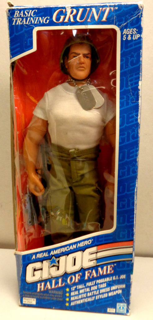 G I JOE,A Real American Hero,Hall Of Fame,Wave 2, Basic Training GRUNT 12  inch Action Figure,Vintage,1992, MINT in Good Box