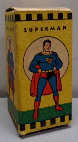 DC Comics,Adventures of SUPERMAN, 1940s,Acme Plastics Co. Film Strip in Original Box, Series #7 Jerry Siegel & Joe Shuster,Action Comics