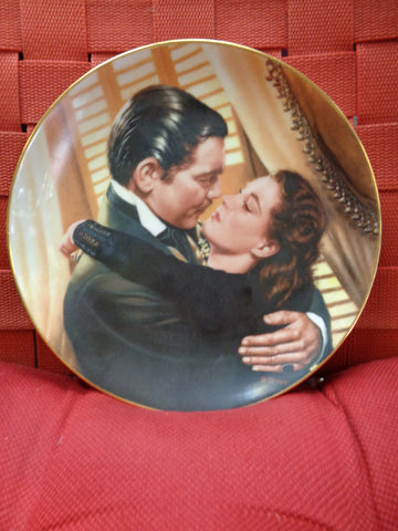 Gone With the Wind, CLARK GABLE, Marry Me Scarlett, 1991,Ceramic,Limited Edition Collectors Plate,W S George Fine China,Metro Goldwyn Mayer