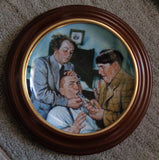 THREE STOOGES, Yanks for the Memories, Curly, Moe Howard, Larry Fine, Franklin Mint, Collectors Plate LD 1860