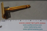 Vintage, Gold tone, Gillette Adjustable, Double Edge Safety Razor, Used, USA