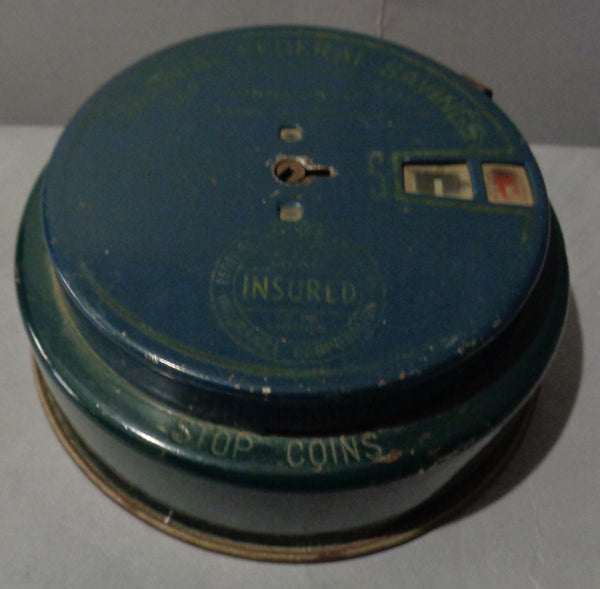 ADD O BANK, 1942, Colonial Federal Savings and Loan Association,Staten Island,NY, Vintage Coin Metal Bank