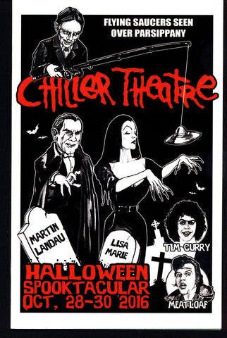 CHILLER THEATRE Zacherley Ed Wood Plan 9 Martin Landau Tim Curry Oct16 Halloween Spooktacular NJ Horror Convention Horror Expo Program Book