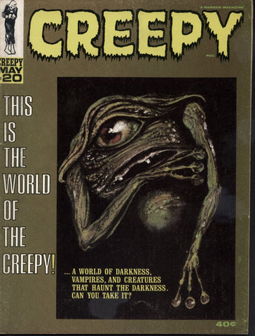 CREEPY #20 Warren Horror Comics Magazine Edgar Allan Poe Al Williamson Sal Trapani Reed Crandall Gray Morrow George Tuska