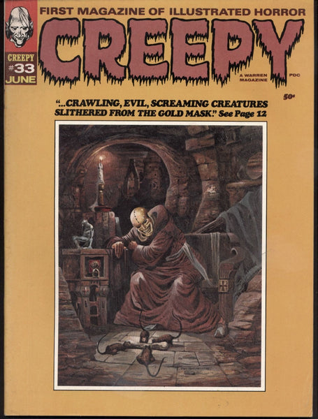 CREEPY #33 Warren Horror Comics Magazine Tom Sutton Pat Boyette William Barry Reed Crandall Juan Lopez Ramon John Fantucchio Williamsune