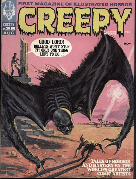 CREEPY #28 Warren Horror Comics Magazine Nicola Cuti Dan Adkins Tom Sutton Rocke Mastroserio Bob Stewart Steve Stiles Ernie Colón