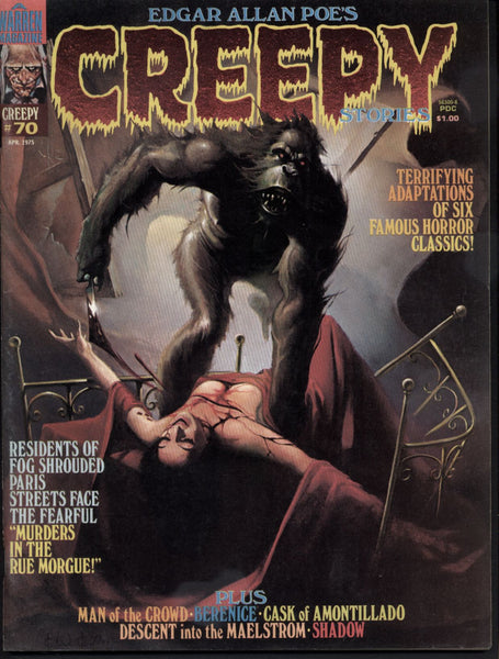 CREEPY #70 Warren Horror Comics Magazine Edgar Allan Poe Bernie Wrightson Richard Corben Luis Bermejo Isidro Mones Jose Ortiz Salvador