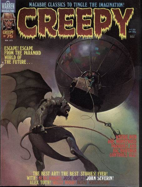 CREEPY #75 Warren Horror Comics Magazine Bernie Wrightson Alex Toth Rich Buckler John Severin Neal Adams Wally Wood Jose Ortiz
